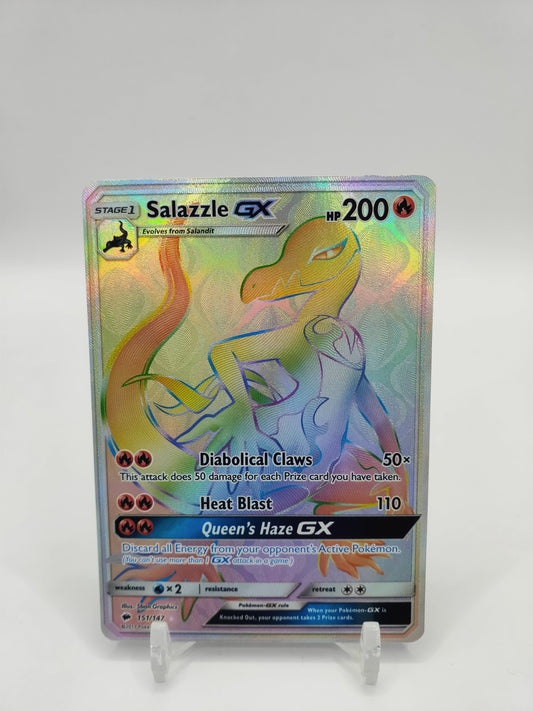 Salazzle Gx Rainbow Secret Rare Burning Shadows 151/147