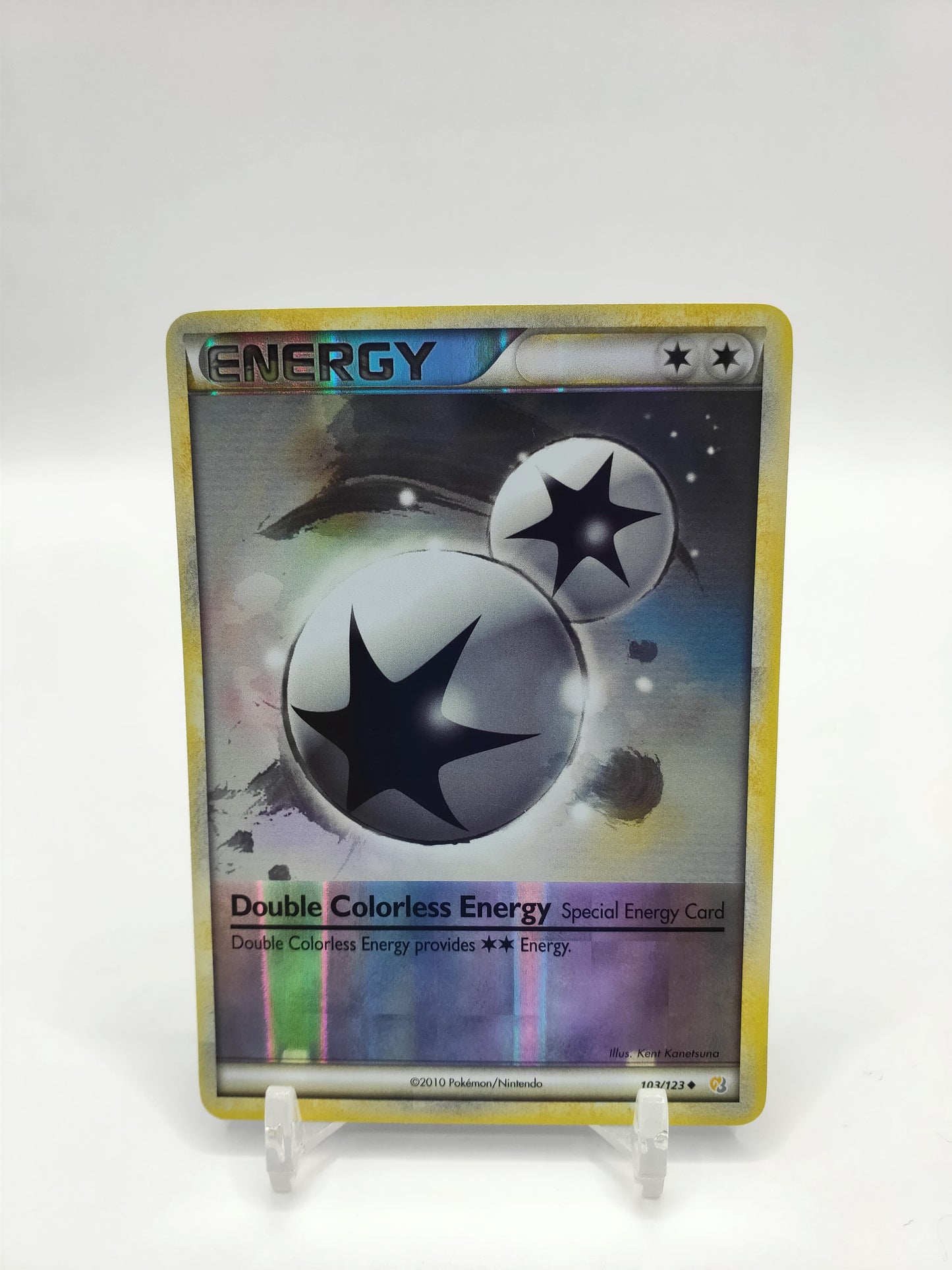 Double Colorless Energy Reverse Holo Heart Gold Soul Silver 103/123