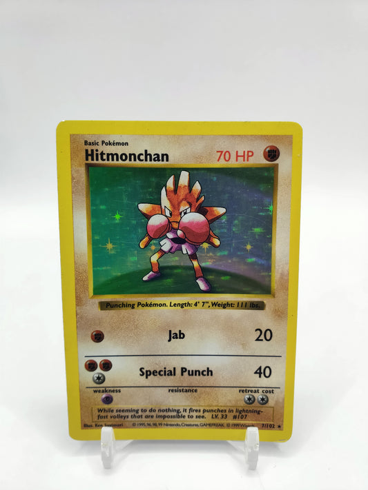 Hitmonchan Holo Shadowless Base Set 7/102