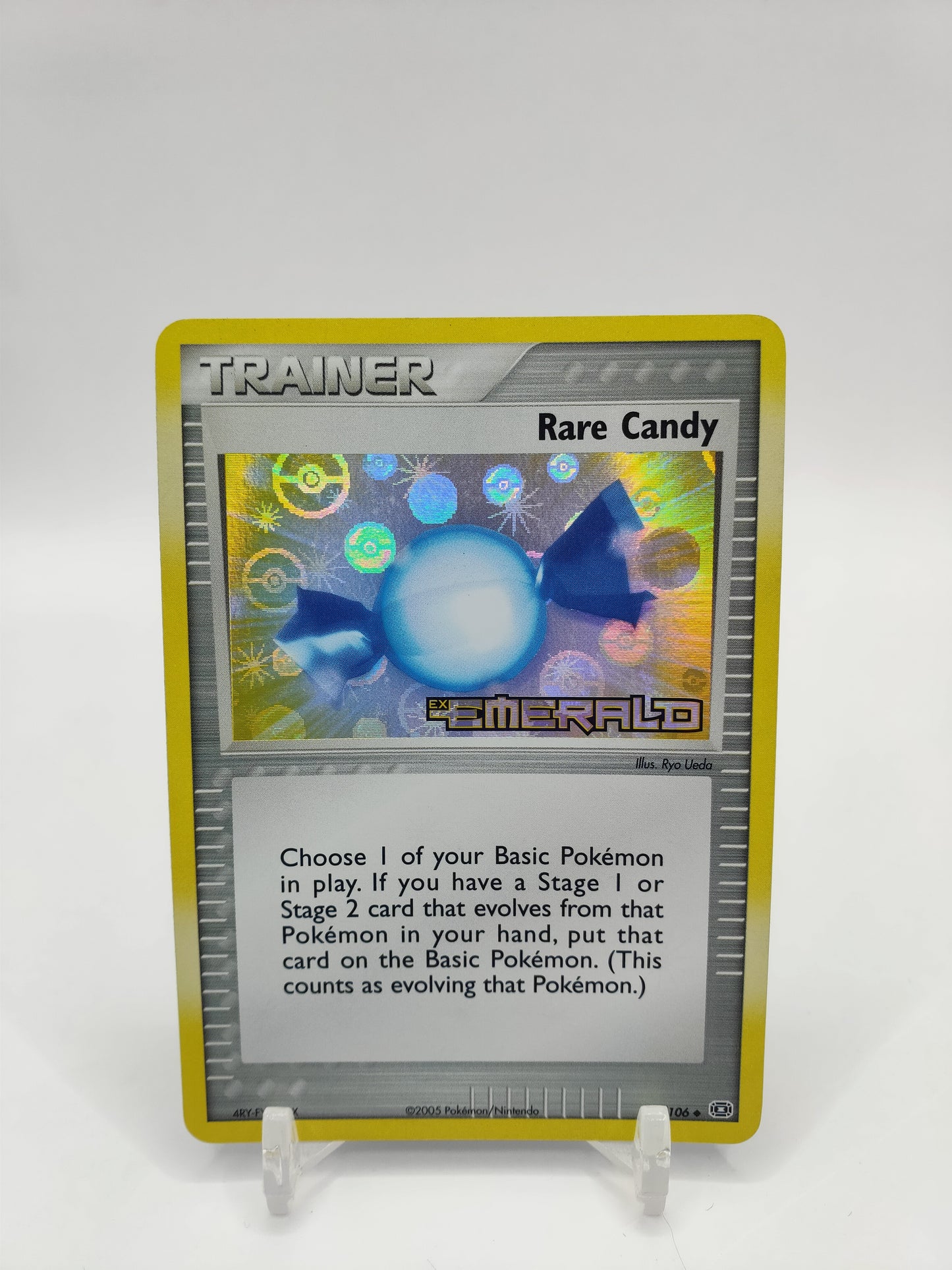 Rare Candy Reverse Holo Stamped Ex Emerald 83/106