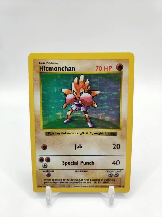 Hitmonchan Holo Shadowless Base Set 7/102