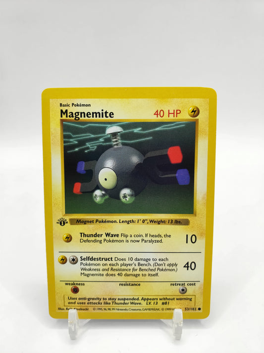 Magnemite 1st Edition Shadowless Base Set 53/102