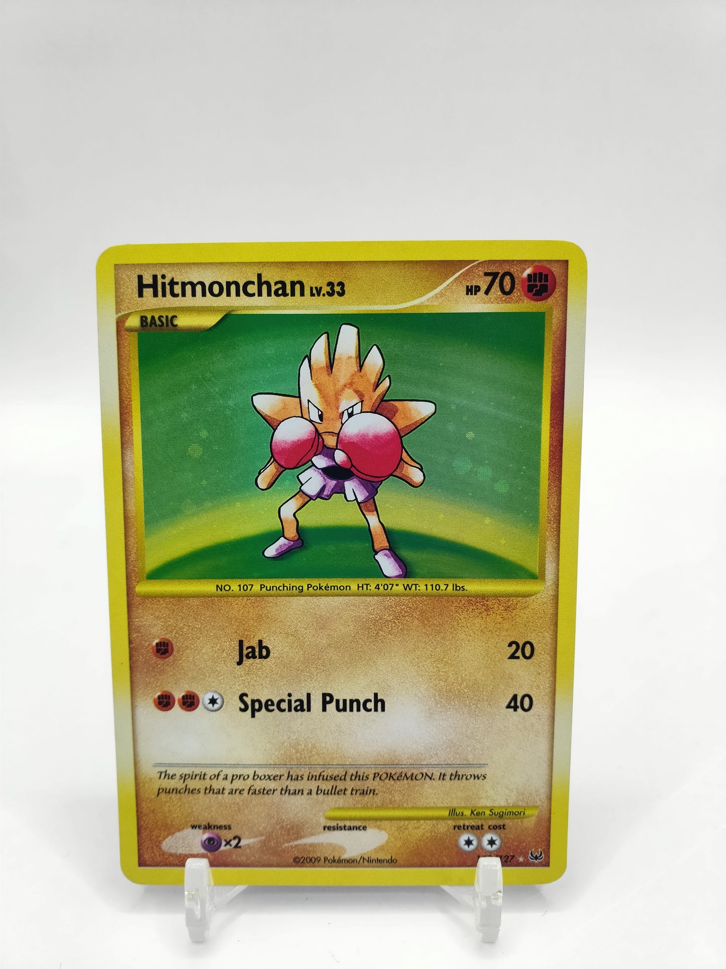 Hitmonchan Lv.33 Secret Rare Holo Platinum Base 129/127