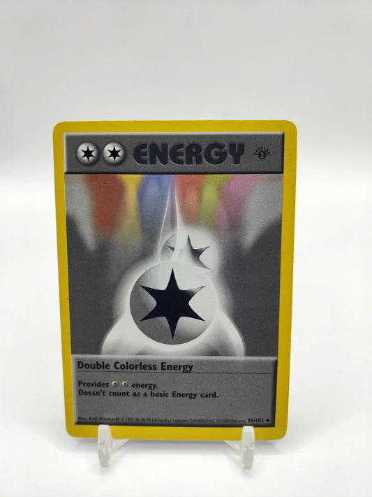 Double Colorless Energy 1st Edition Shadowless Base Set 96/102