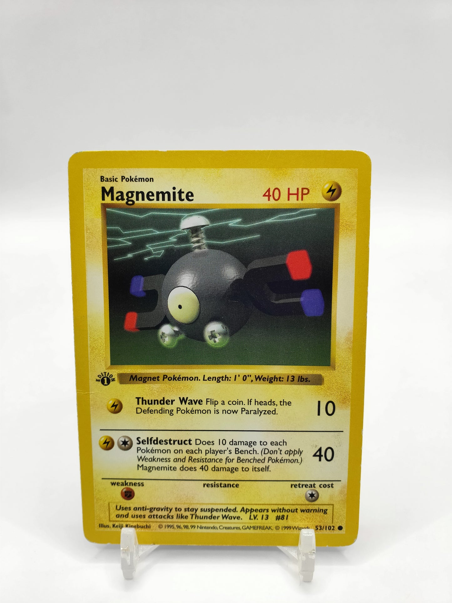 Magnemite 1st Edition Shadowless Base Set 53/102