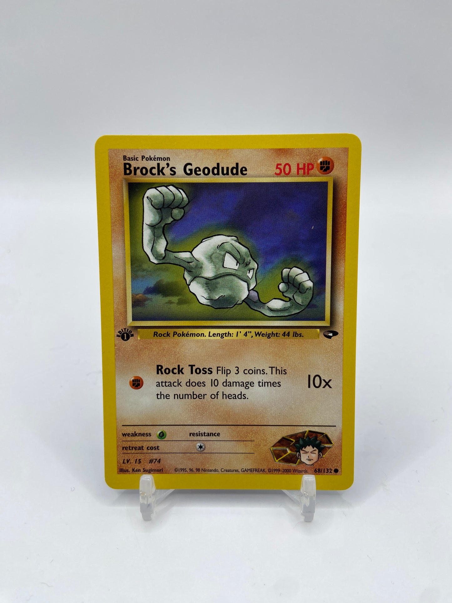 Brock's Geodude 1st Edition Gym Challenge 68/132