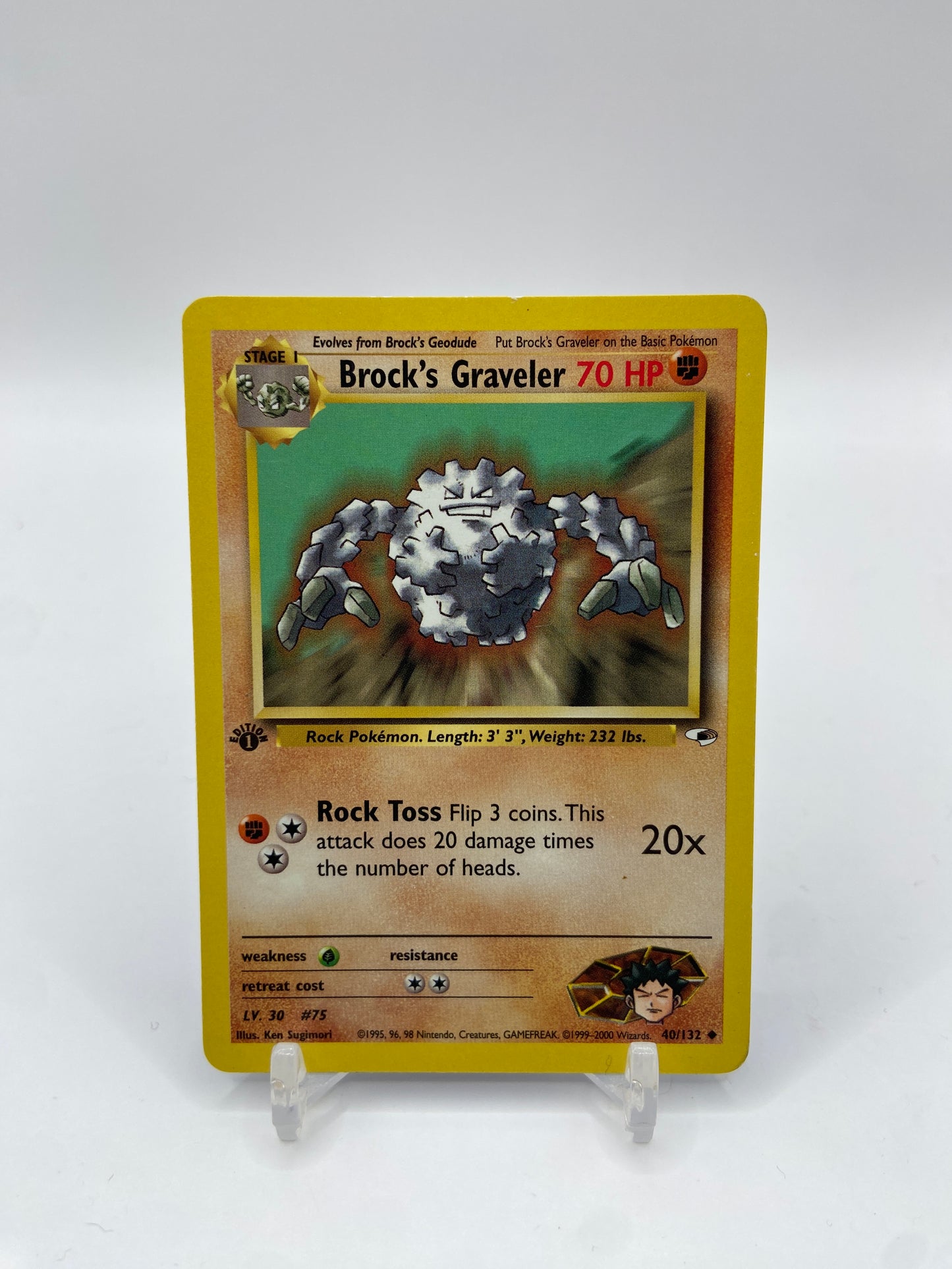 Brock's Graveler 1st Edition Gym Heroes 40/132