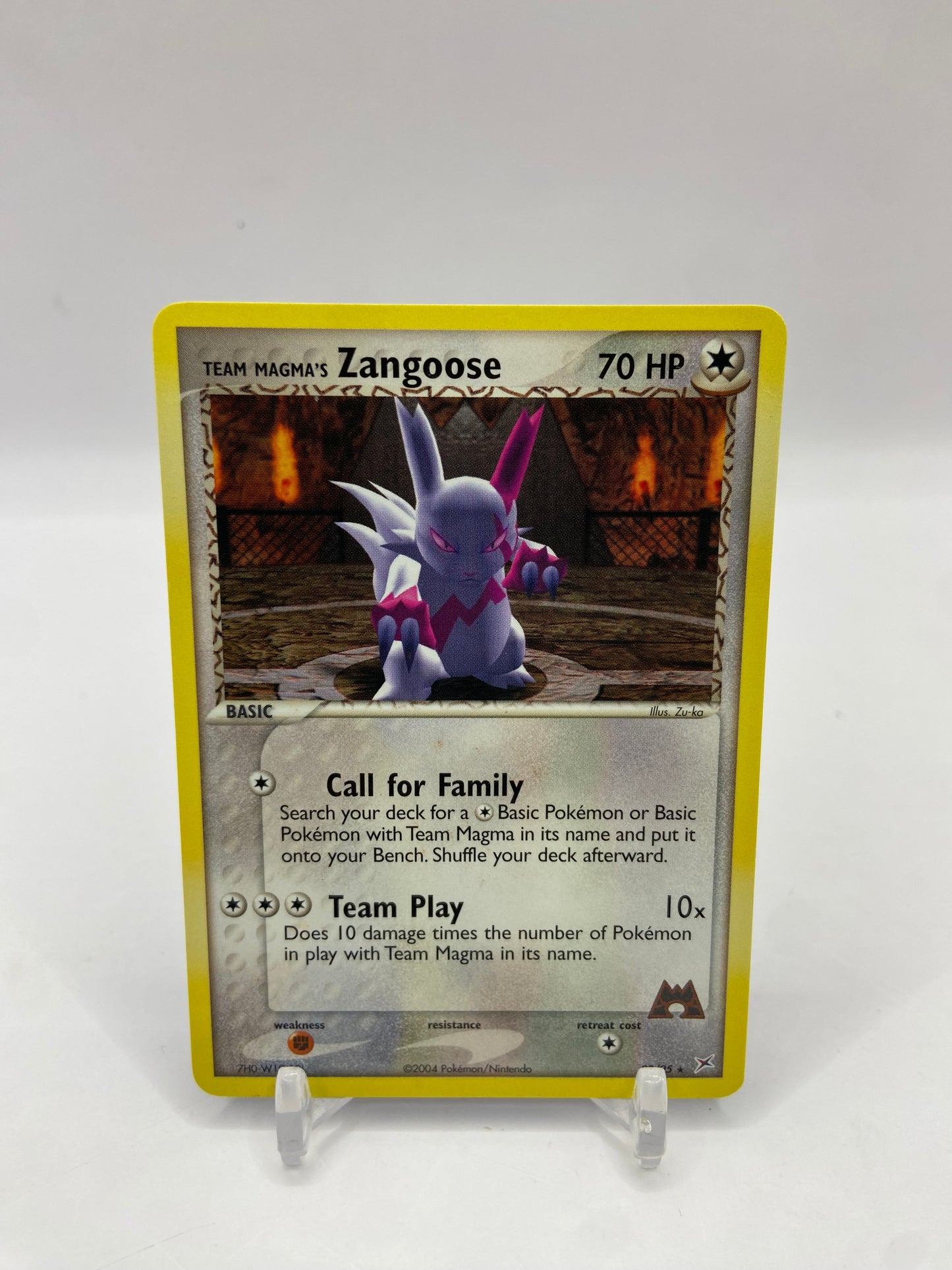 Team Magma's Zangoose Rare EX Team Magma VS Team Aqua 22/95