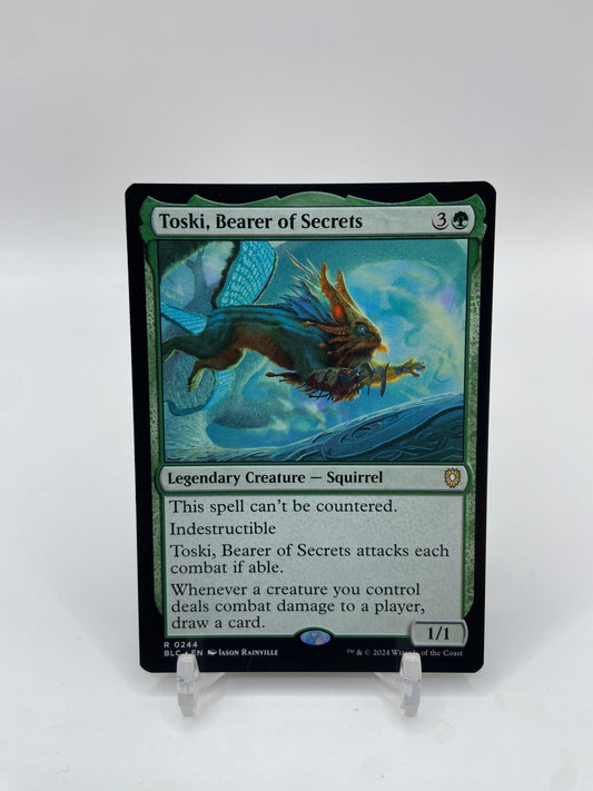 Toski, Bearer of Secrets Commander: Bloomburrow R 244