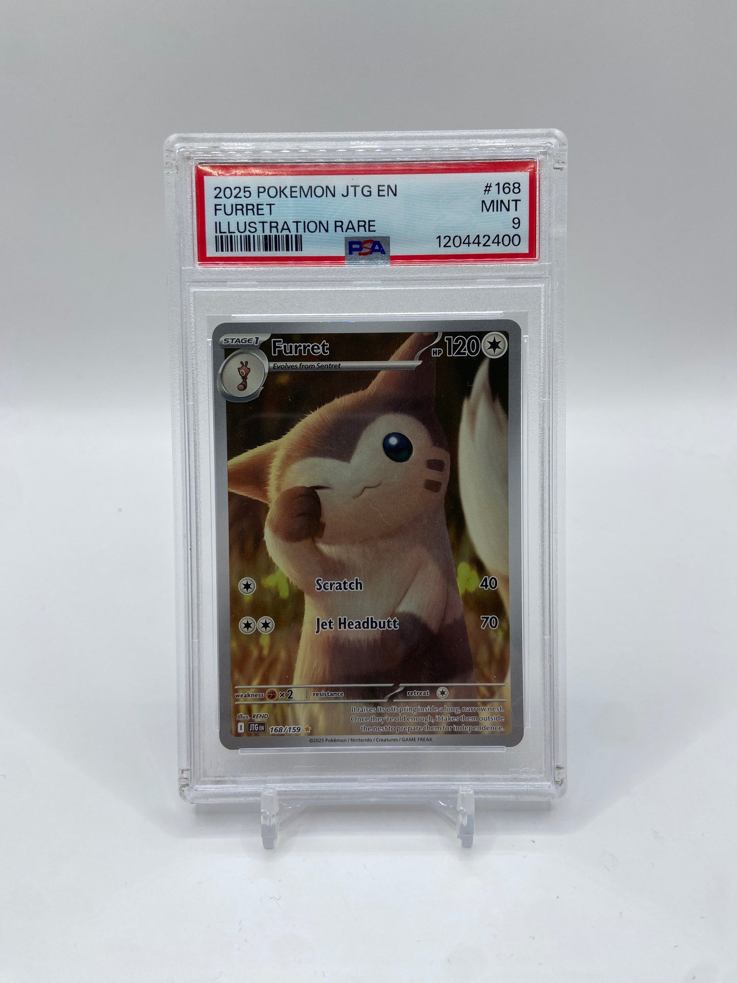 Furret Journey Together Illustration Rare 168/159 PSA 9