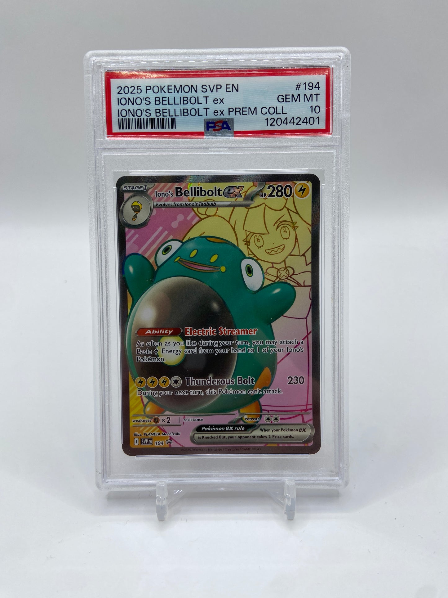 Iono's Bellibolt ex Scarlet & Violet Promo Promo 194 PSA 10