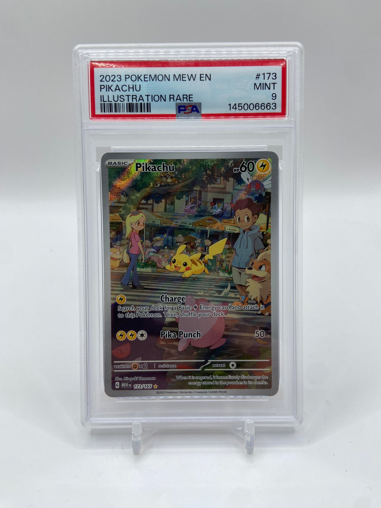 Pikachu SV: 151 Illustration Rare 173/165 PSA 9