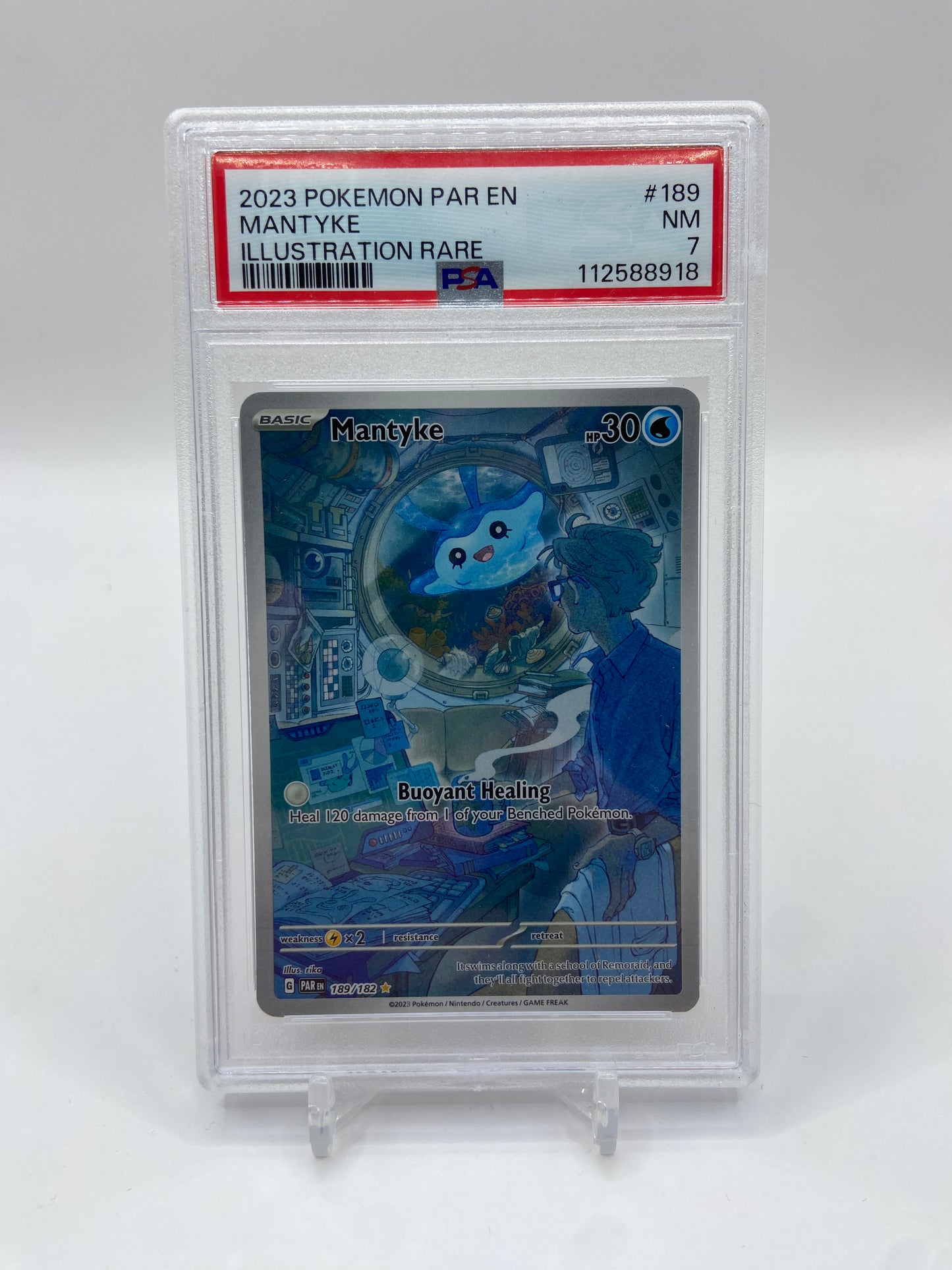 Mantyke Paradox Rift Illustration Rare 189/182 PSA 7