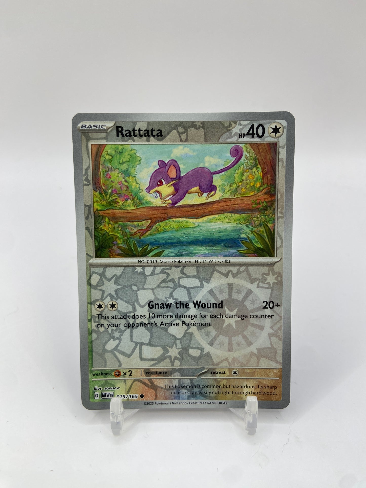 Rattata Reverse Holo SV: 151 019/165
