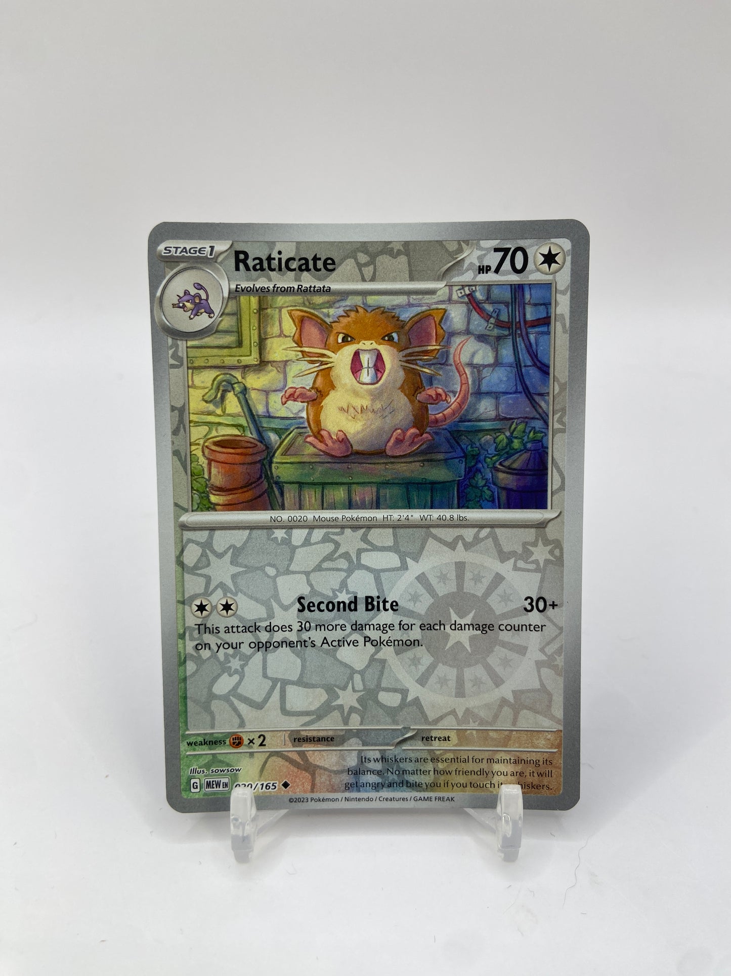 Raticate Reverse Holo SV: 151 020/165