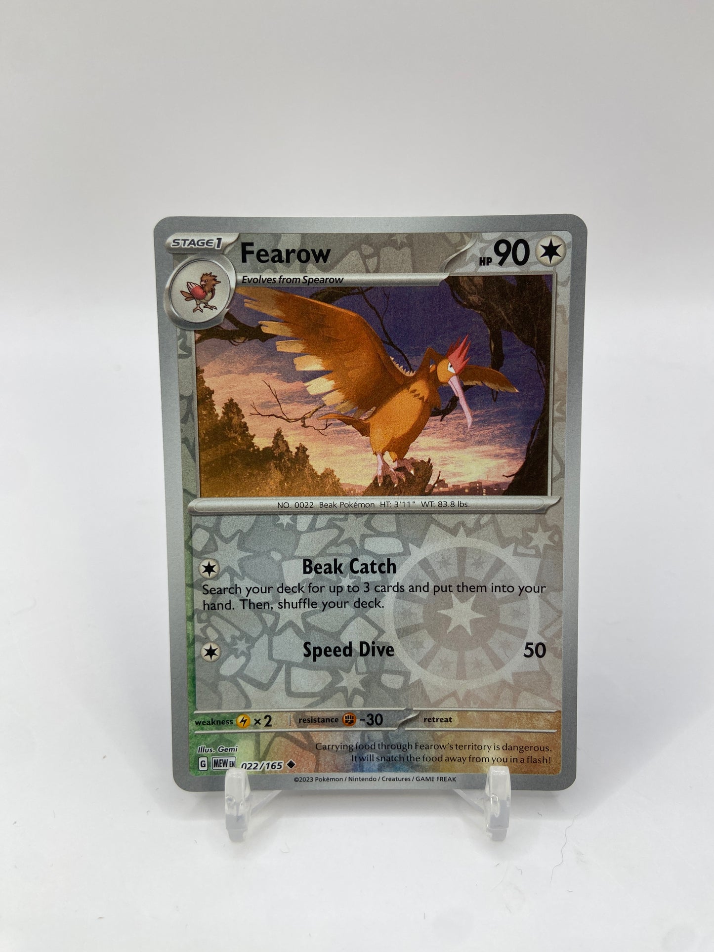 Fearow Reverse Holo SV: 151 022/165