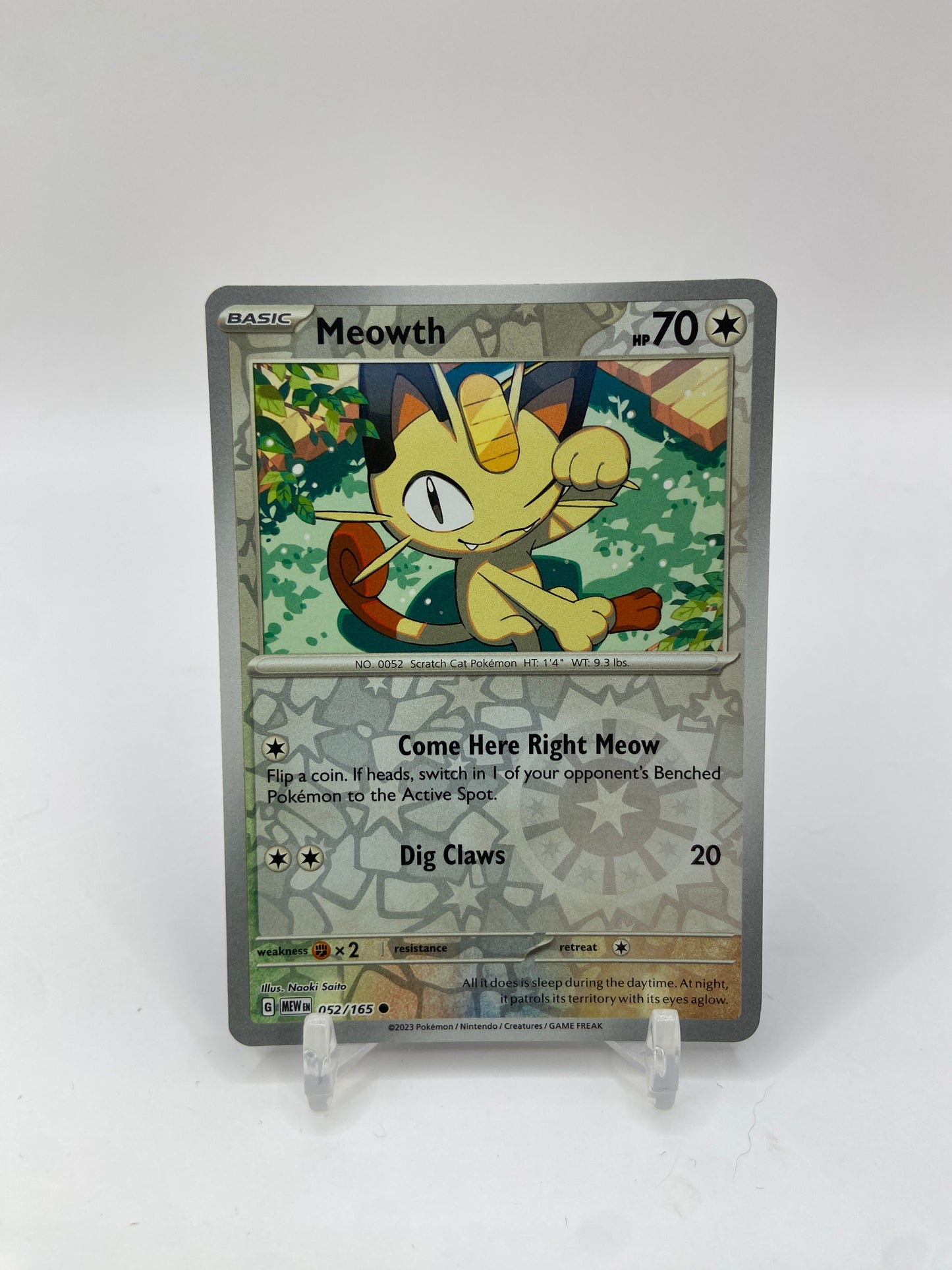 Meowth Reverse Holo SV: 151  052/165
