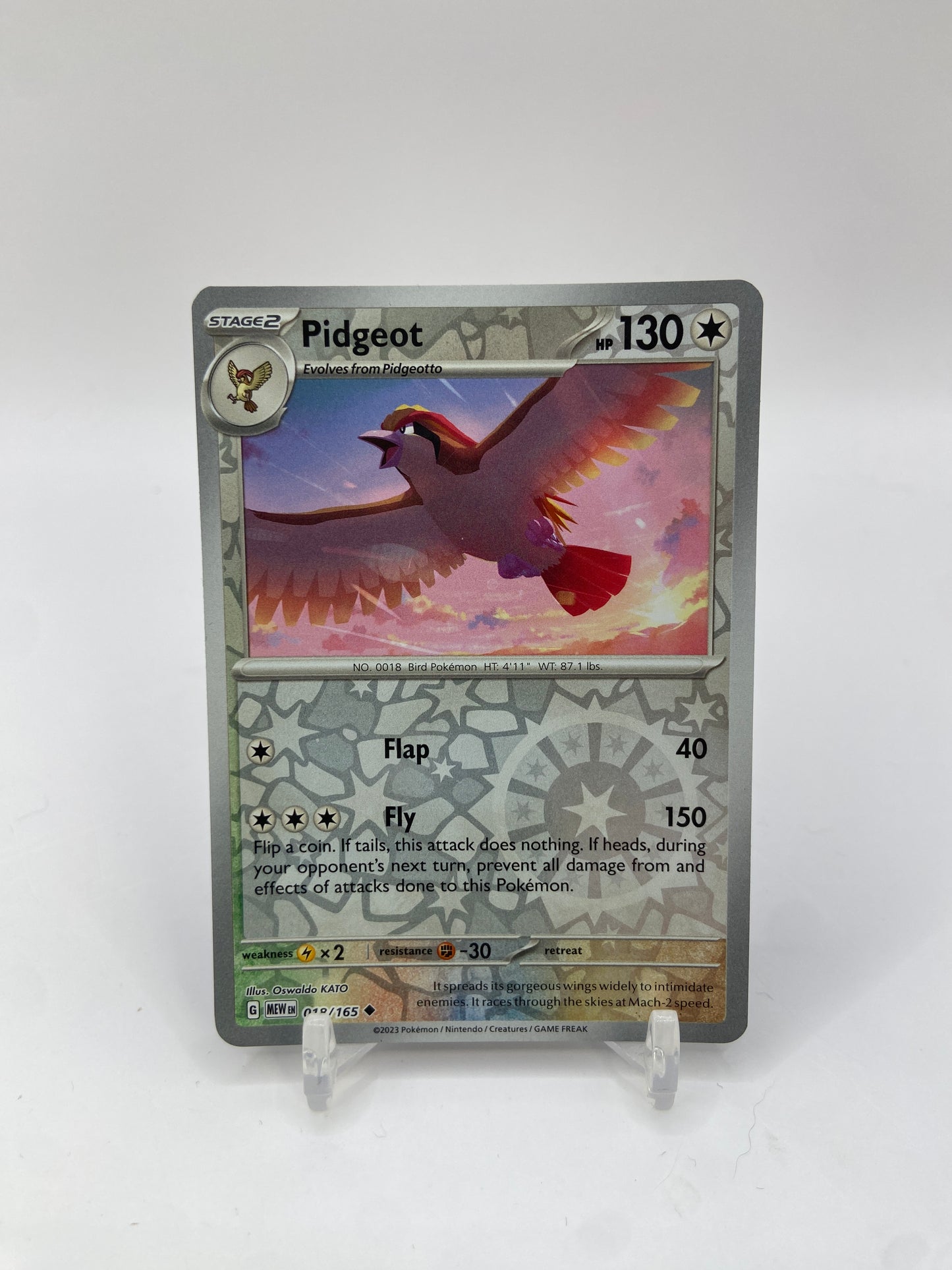 Pidgeot Reverse Holo 151  018/165