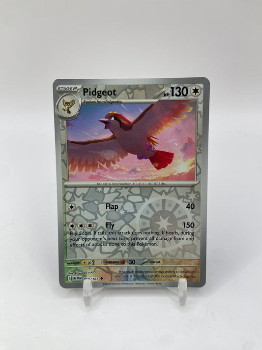 Pidgeot Reverse Holo 151  018/165
