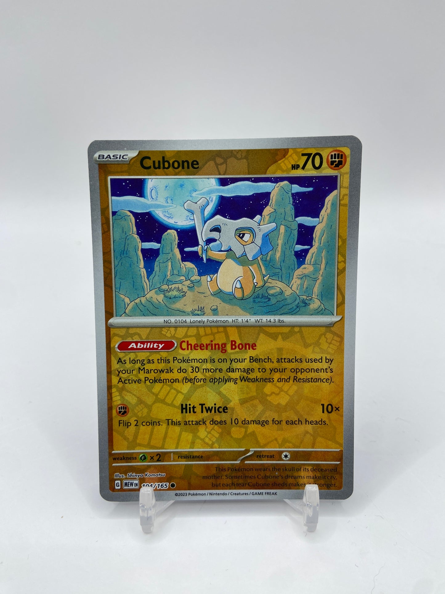Cubone Reverse Holo SV: 151 104/165