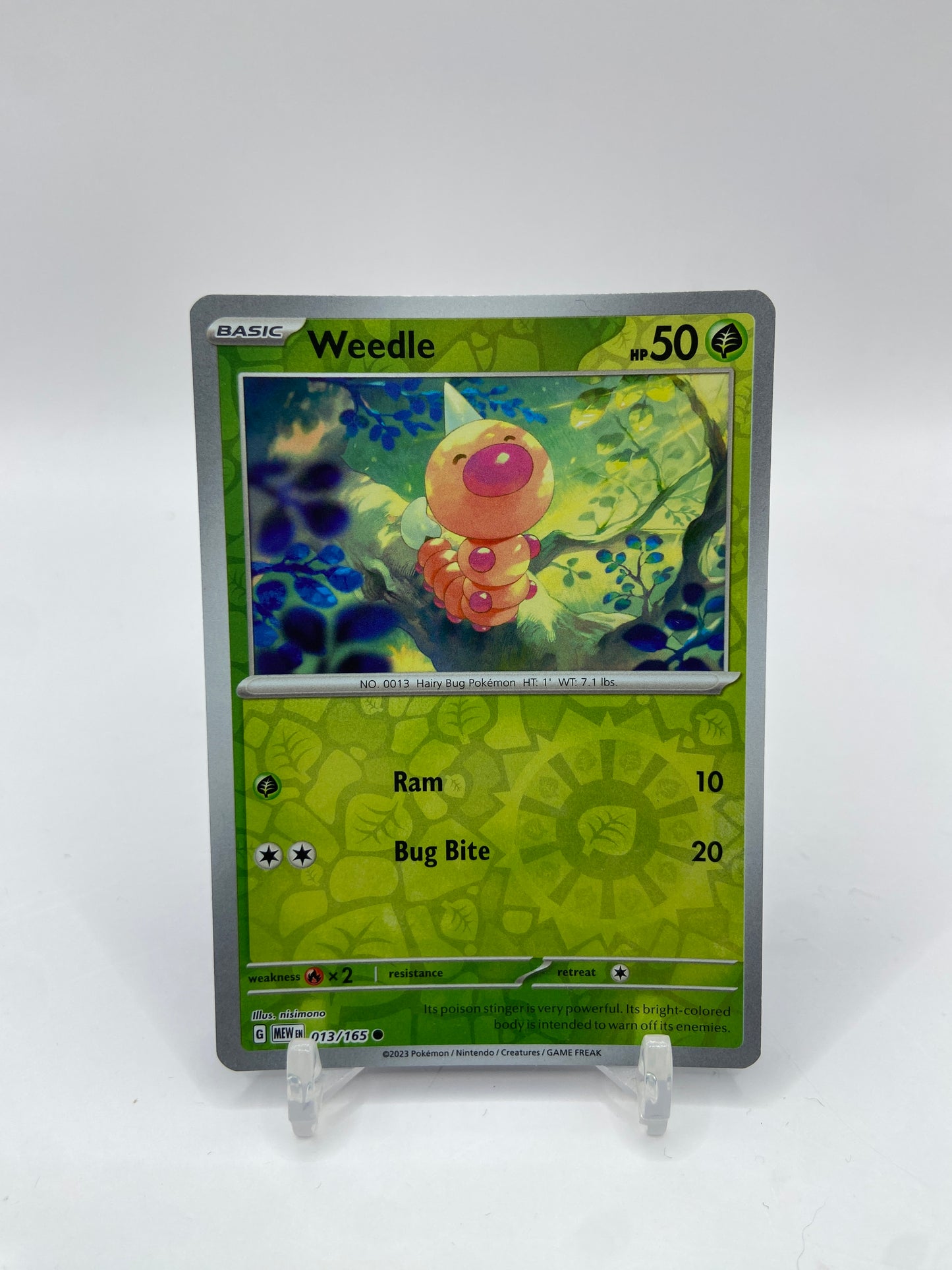 Weedle Reverse Holo SV: 151  013/165