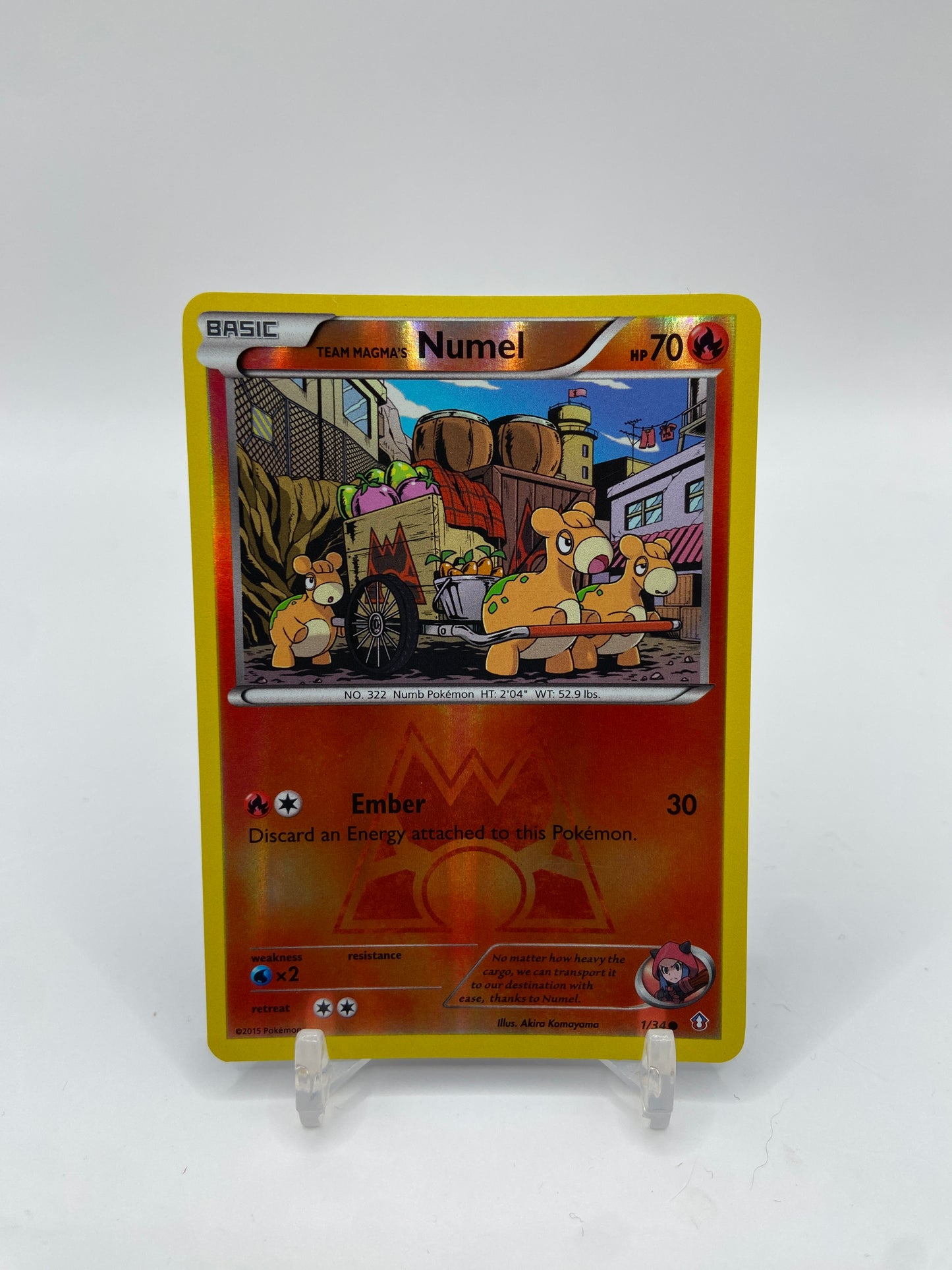 Team Magma's Numel Reverse Holo Double Crisis 1/34