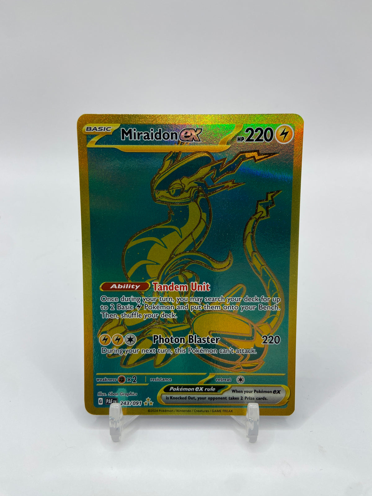 Miraidon ex Secret Rare Paldean Fates  243/091