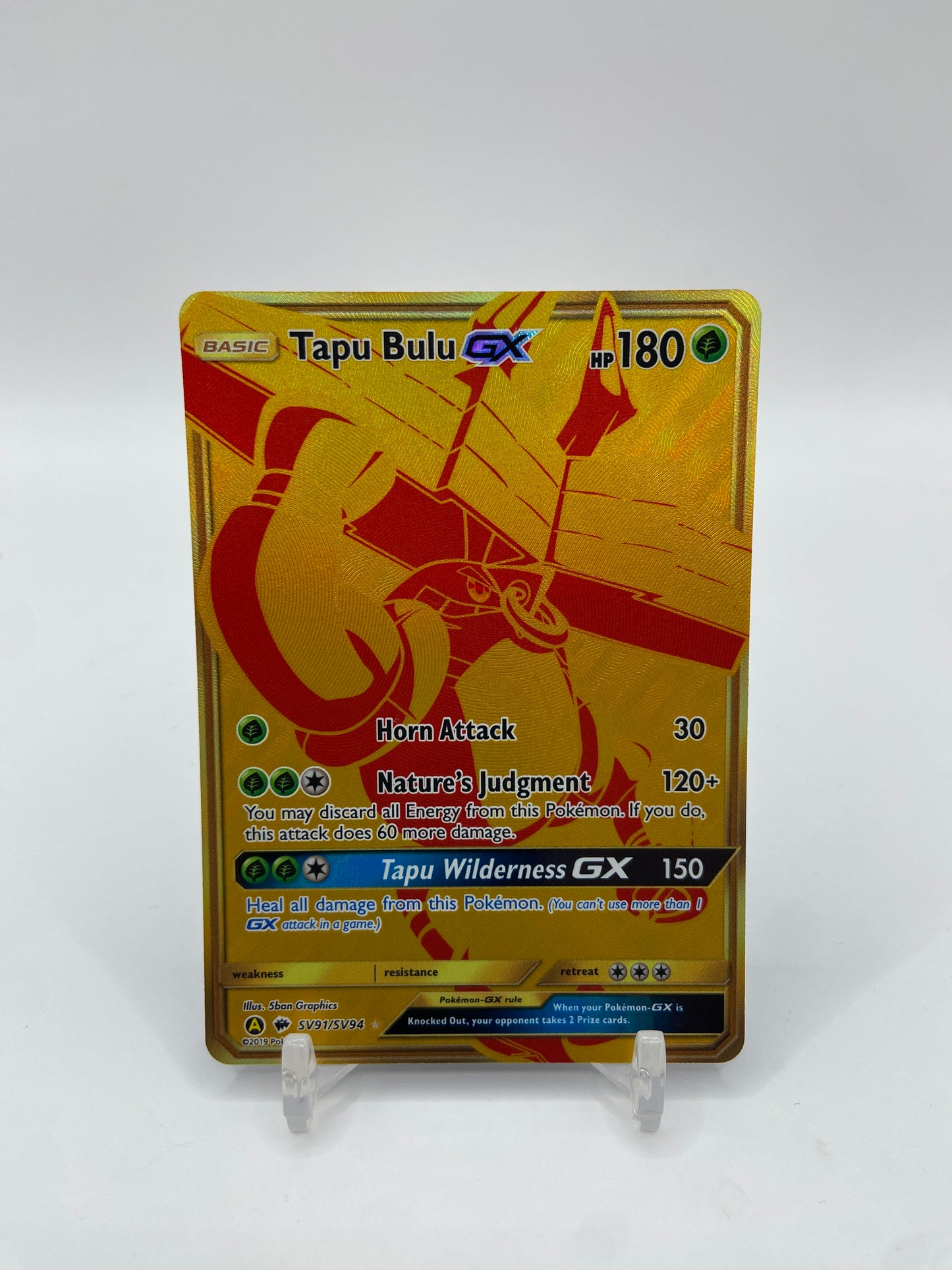 Tapu Bulu GX Gold Secret Rare Hidden Fates SV91/SV94