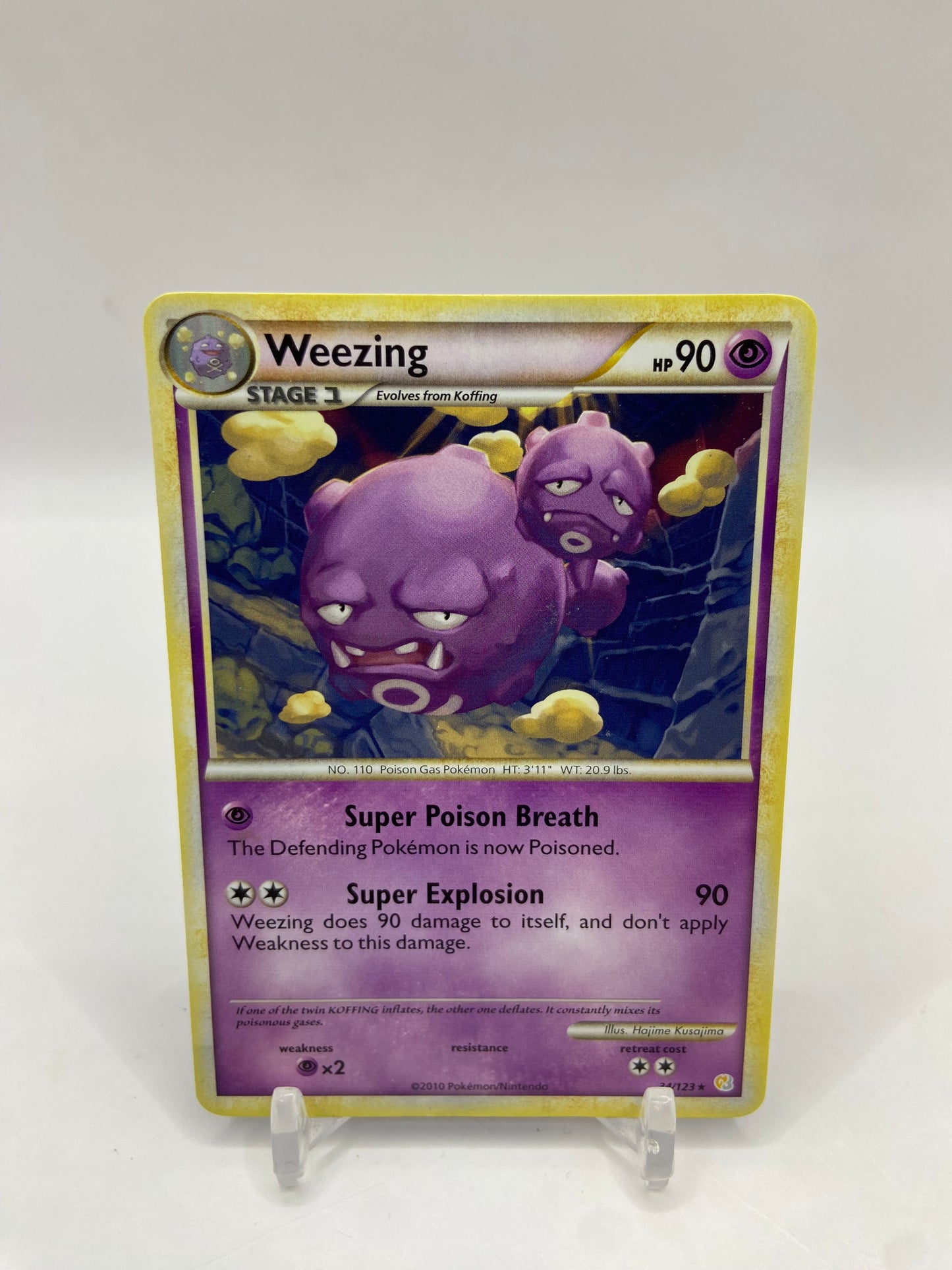 Weezing Rare Heart Gold Soul Silver 34/123