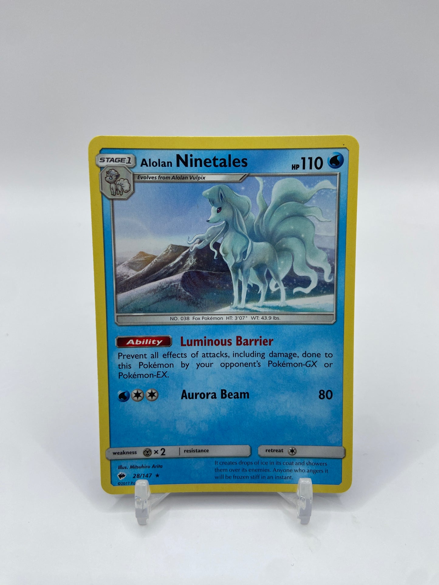 Alolan Ninetales Burning Shadows Rare 28/147