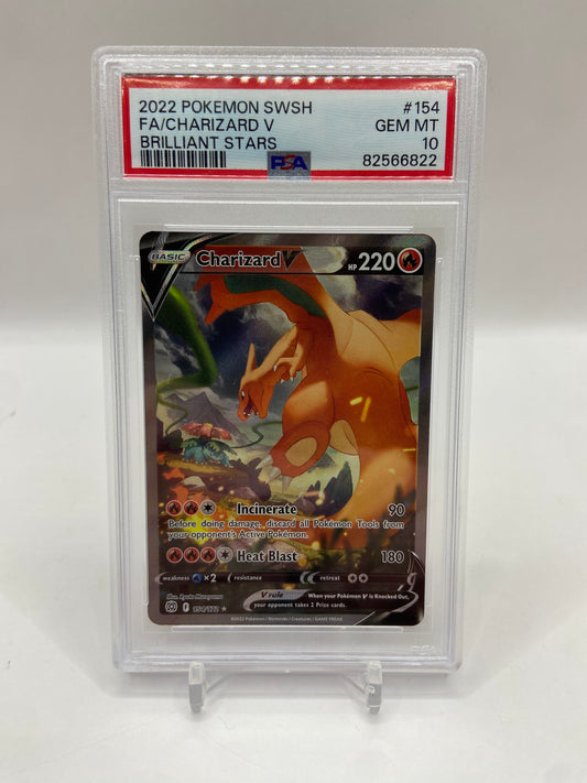 Charizard V Alt Art Secret Rare Brilliant Stars PSA 10