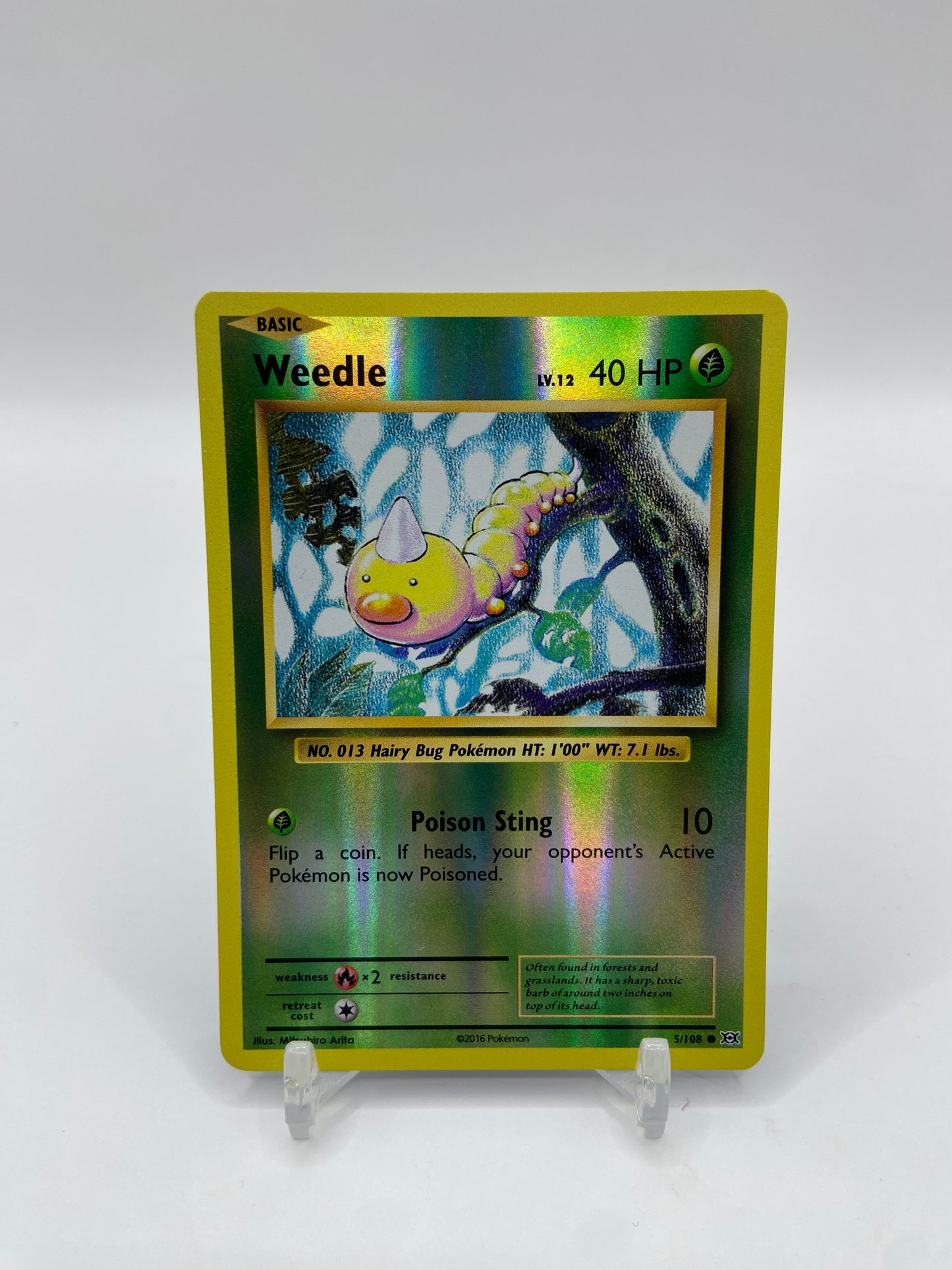 Weedle Reverse Holo Evolutions 5/108