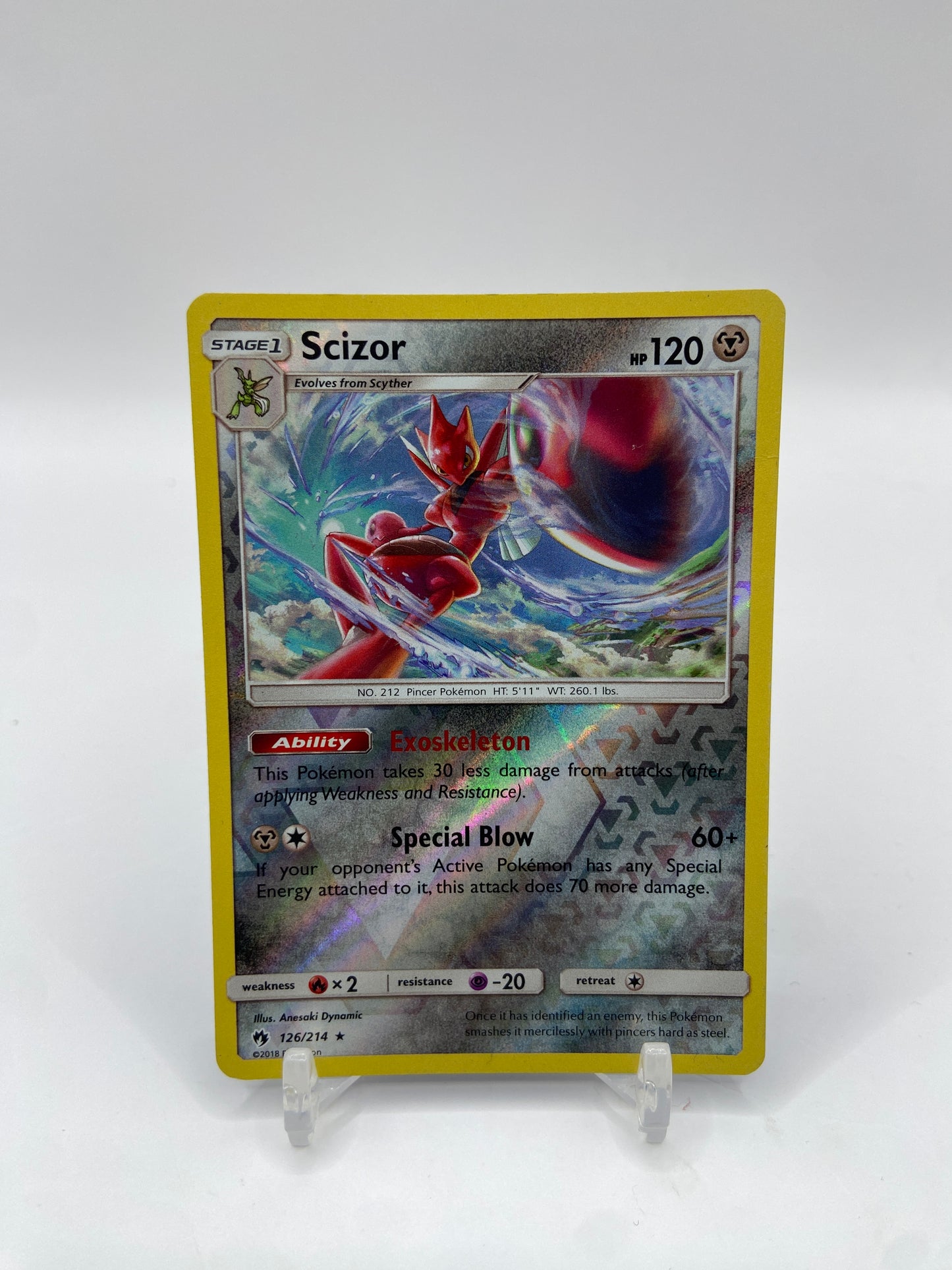 Scizor Reverse Holo Rare Lost Thunder 126/214