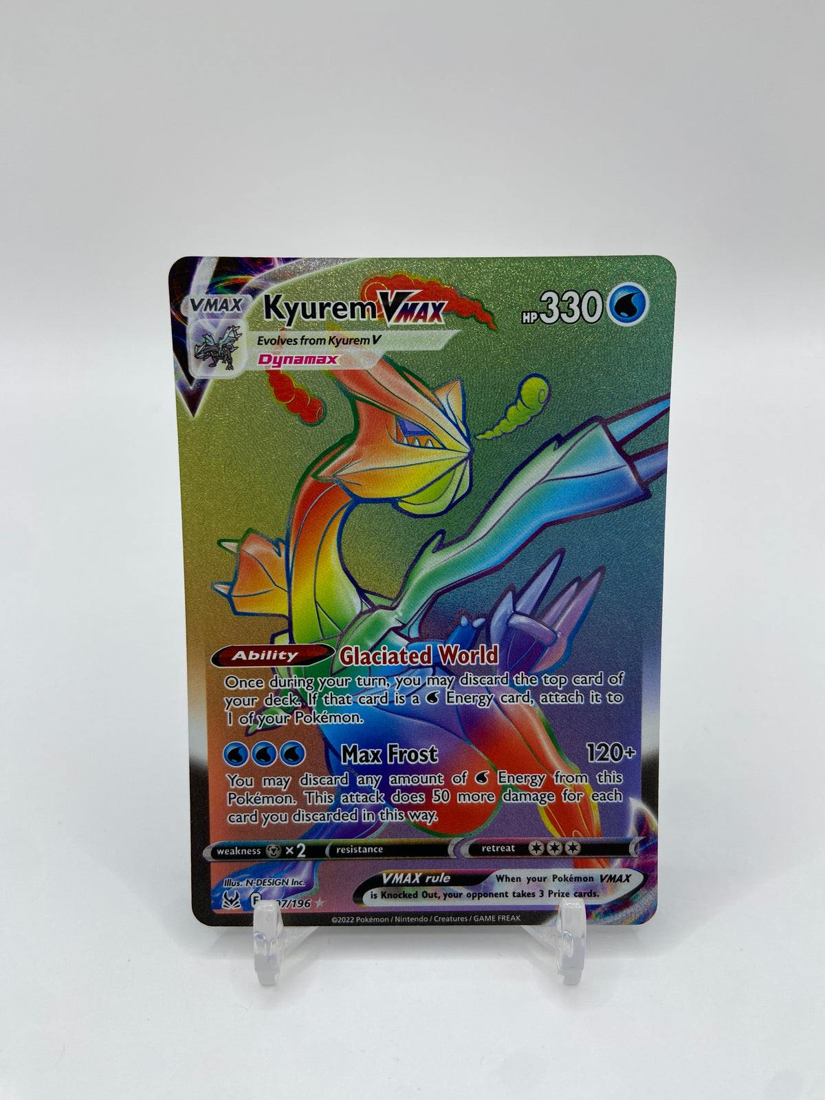 Kyurem VMAX Rainbow Secret Rare Lost Origins 197/196