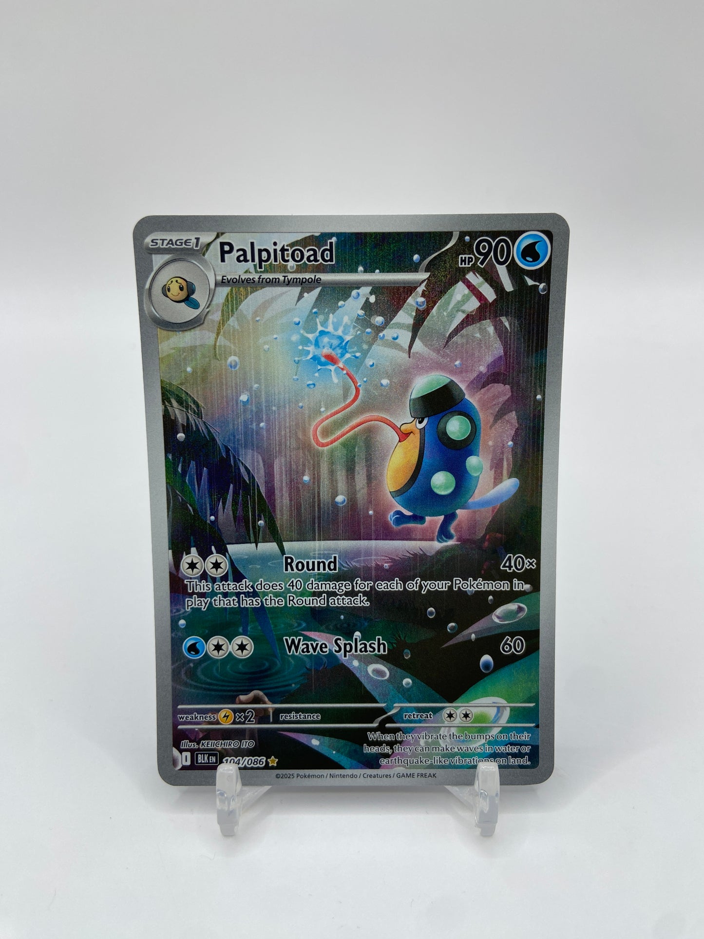 Palpitoad Art Rare Full Art Black Bolt 104/086