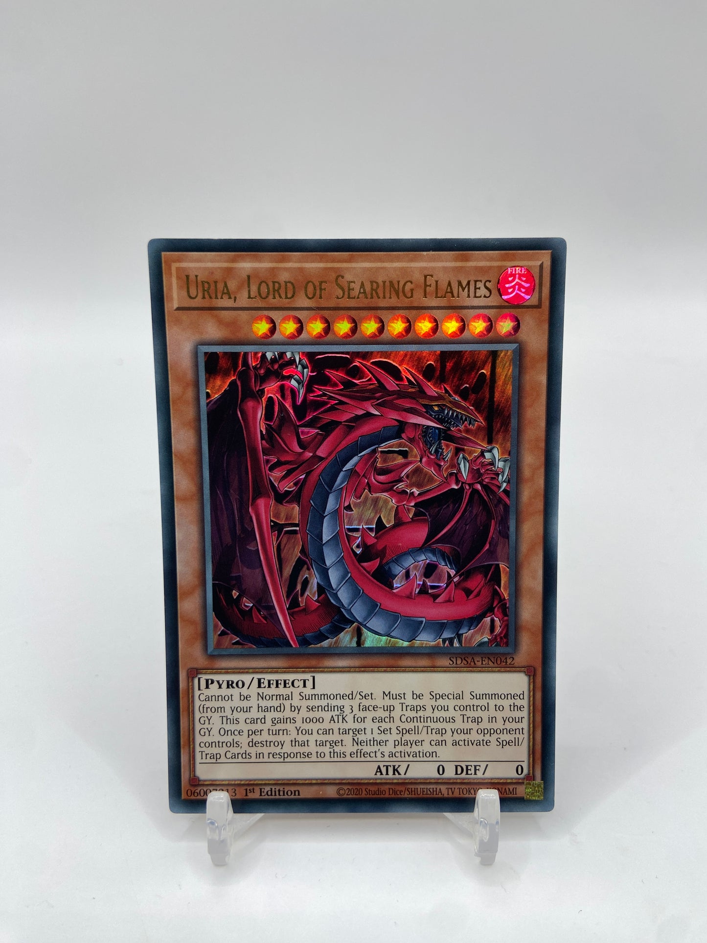 Uria, Lord of Searing Flames Ultra Rare Structure Deck: Sacred Beasts SDSA-EN042