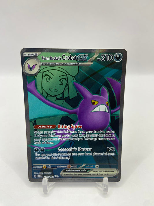 Team Rocket's Crobat Ex Full Art Destined Rivals 217/182