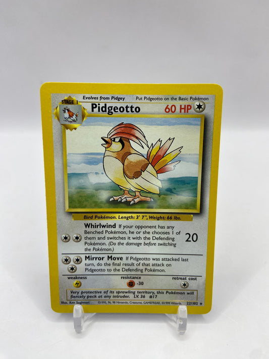 Pidgeotto Rare Base Set 22/102