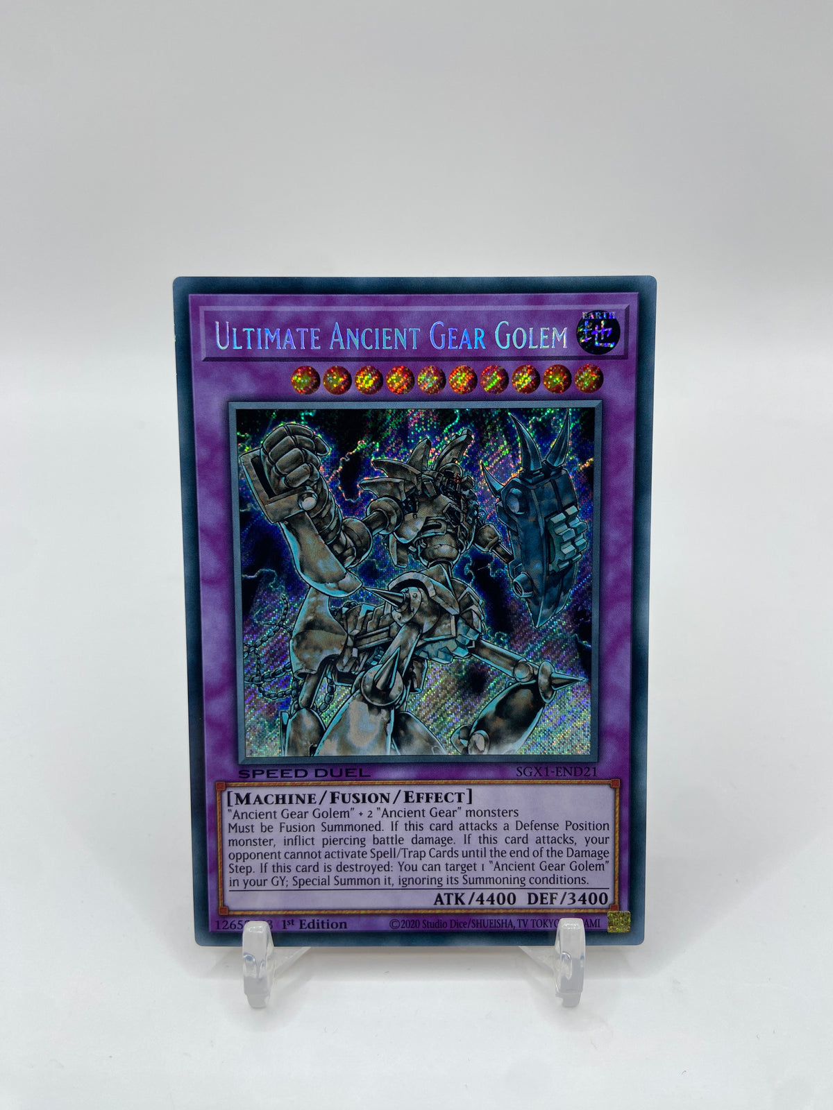Ultimate Ancient Gear Golem Secret Rare Speed Duel GX: Duel Academy Box SGX1-END21