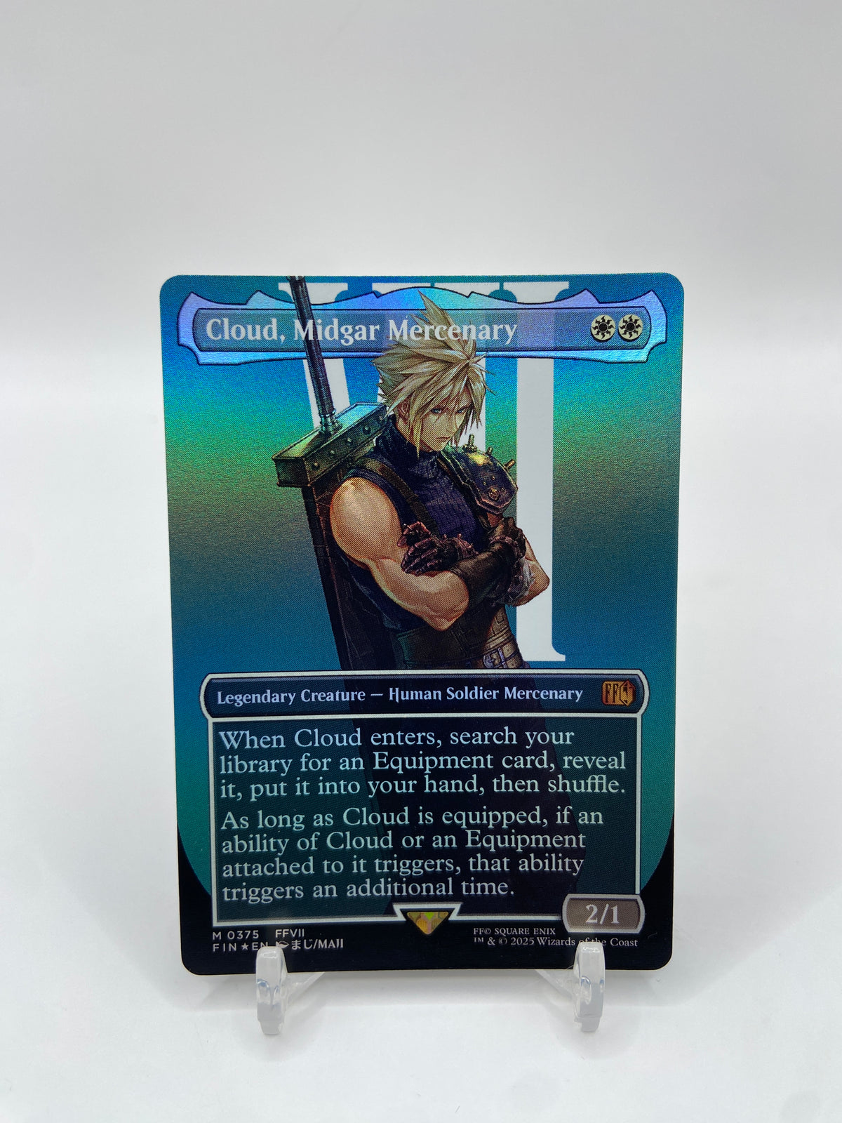 Cloud, Midgar Mercenary Foil (Borderless) Universes Beyond: FINAL FANTASY M 375