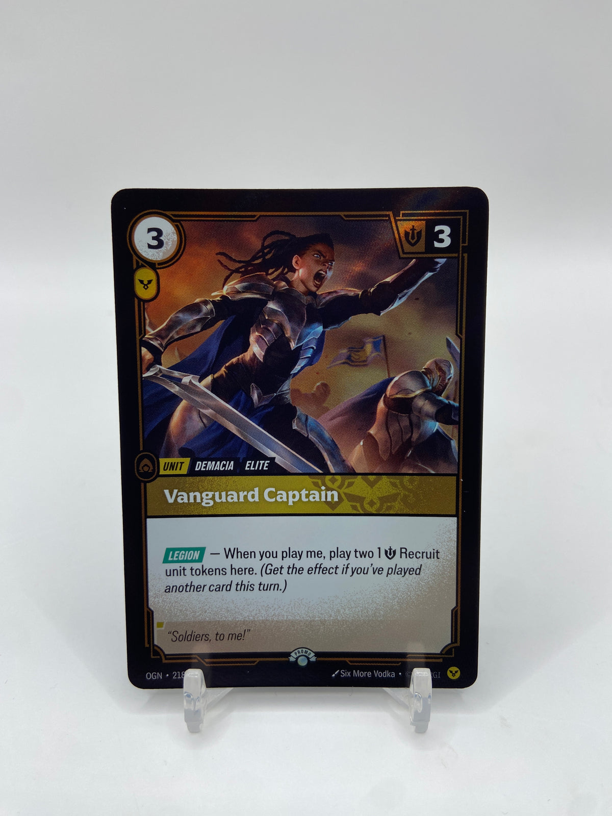 Vanguard Captain Foil Riftbound Organized Play Promotional Cards 218/298