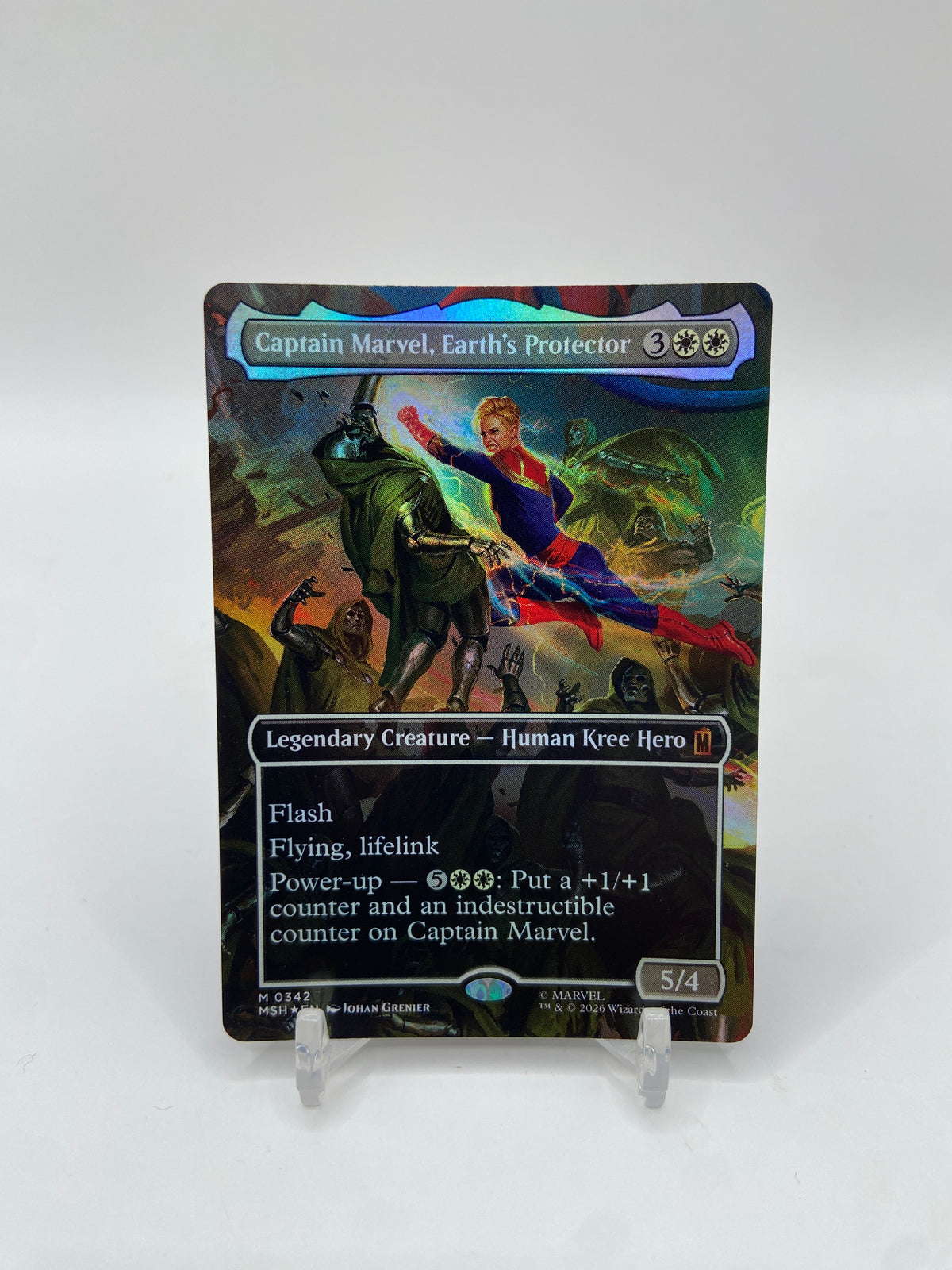 Captain Marvel, Earth's Protector Foil (Borderless) (0342) Marvel Super Heroes M 342