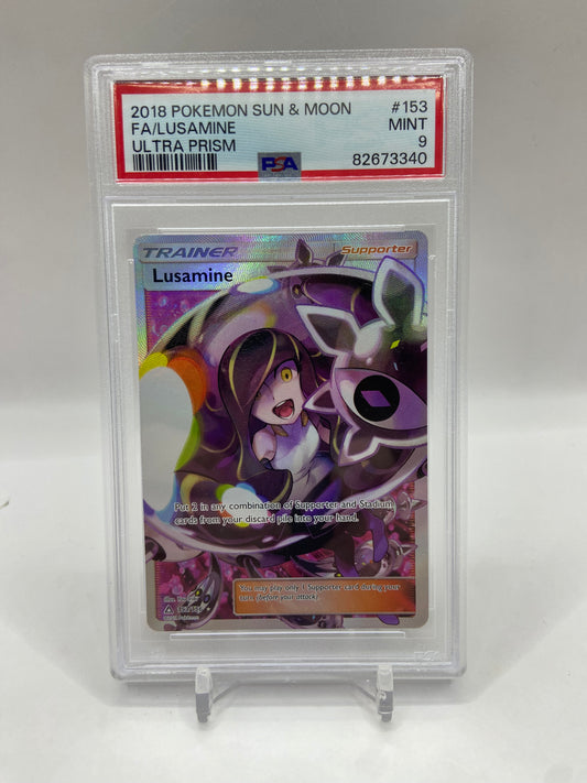 Lusamine Full Art Ultra Prism 153/156 PSA 9
