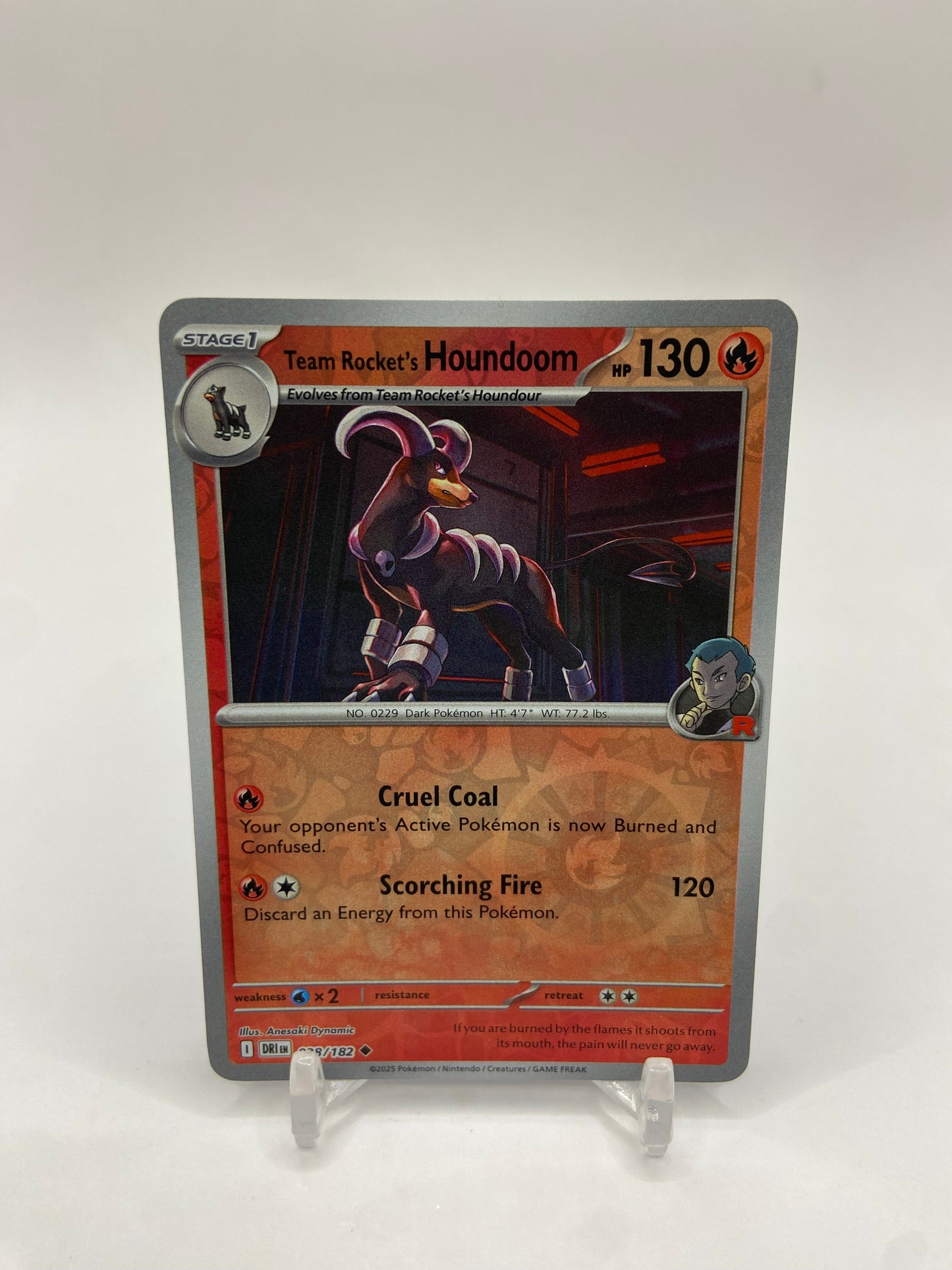 Team Rocket's Houndoom Reverse Holo Destined Rivals 038/182