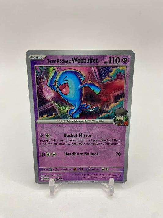 Team Rocket's Wobbuffet Reverse Holo Rare Destined Rivals 082/182