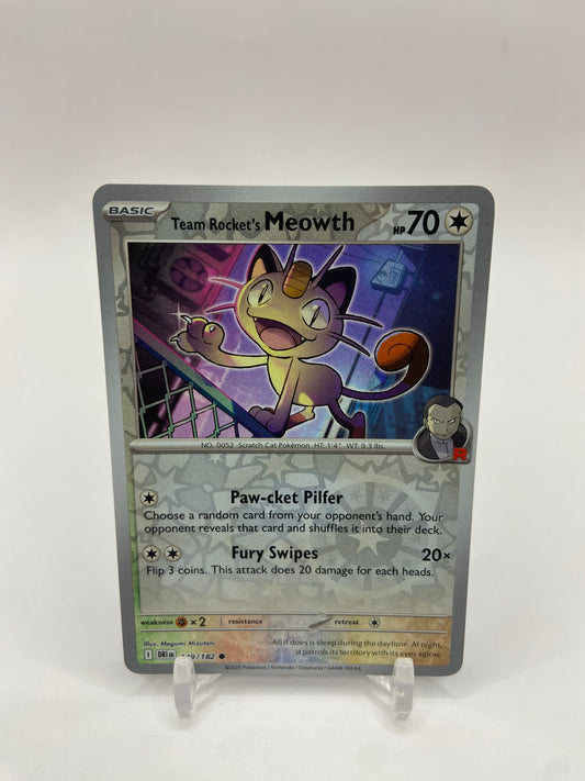 Team Rocket's Meowth Reverse Holo Destined Rivals 149/182