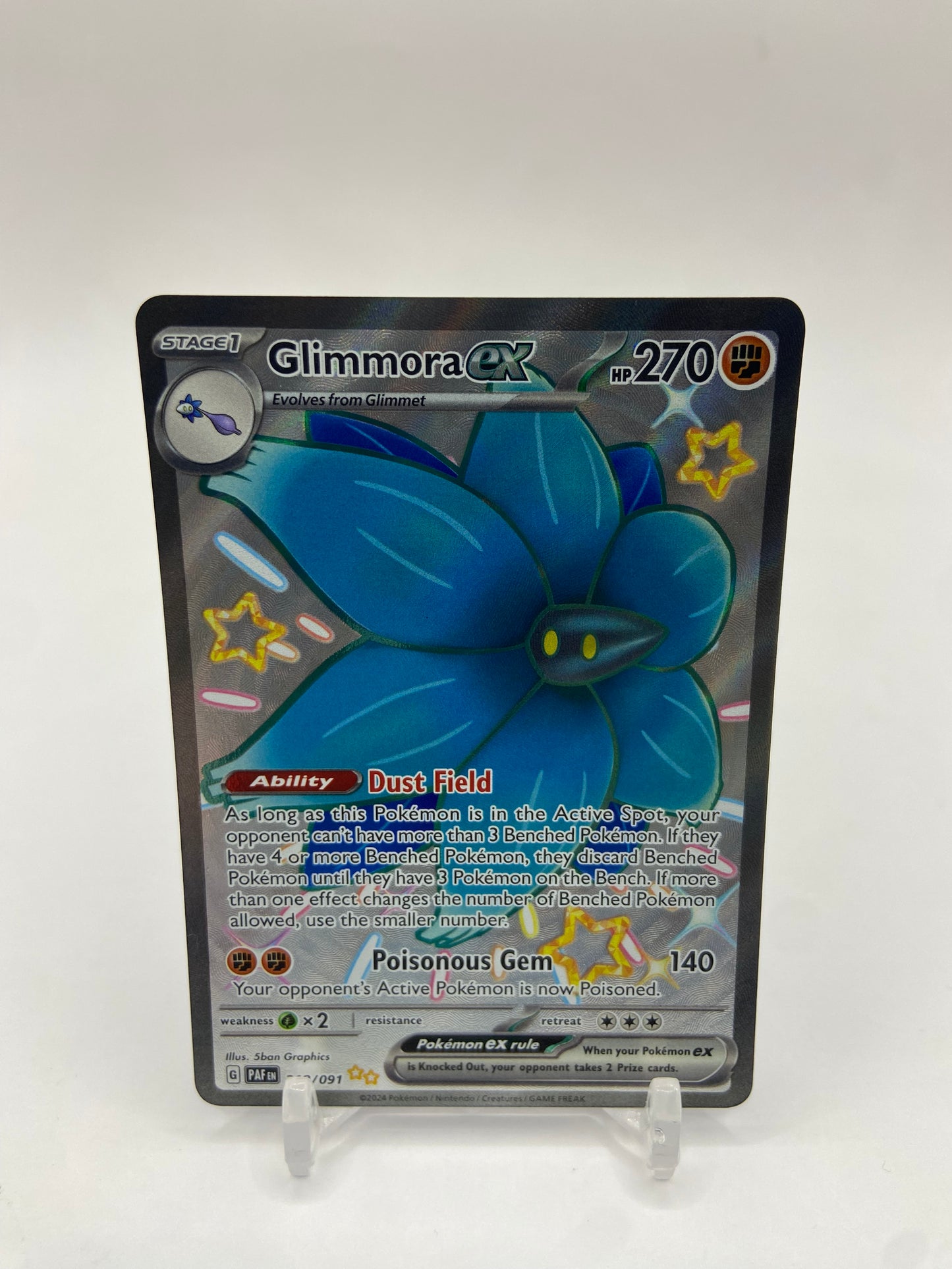 Glimmora Ex Shiny Full Art Paldean Fates 218/091