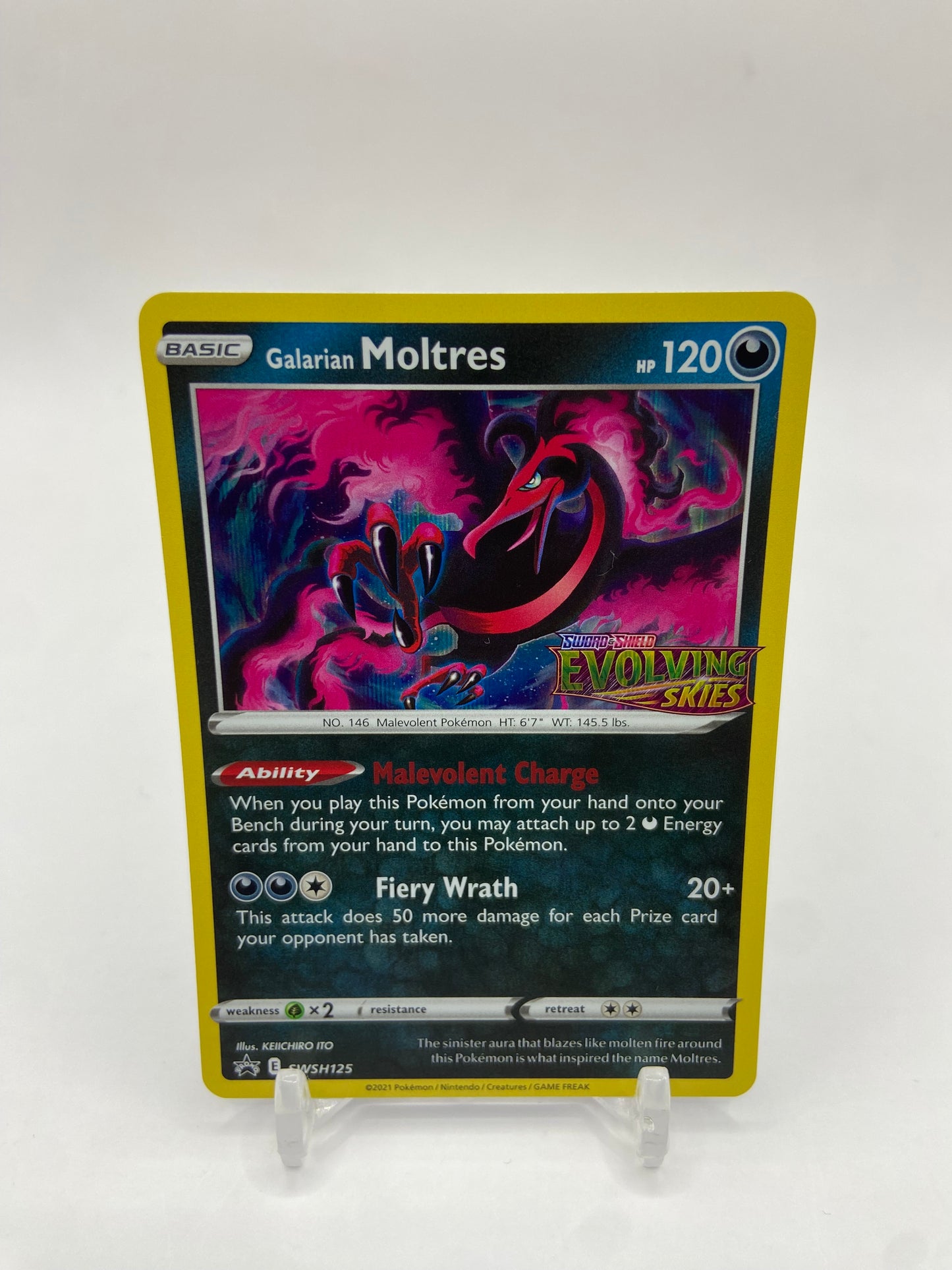 Galarian Moltres Holo Stamped Evolving Skies Promo SWSH125