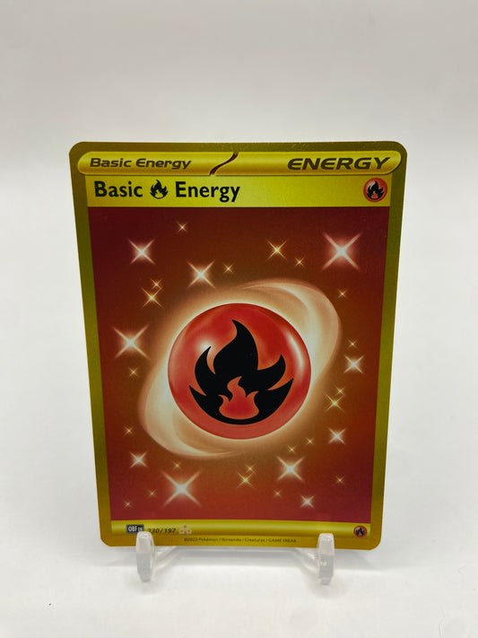 Basic Fire Energy Gold Secret Rare Obsidian Flames 230/197