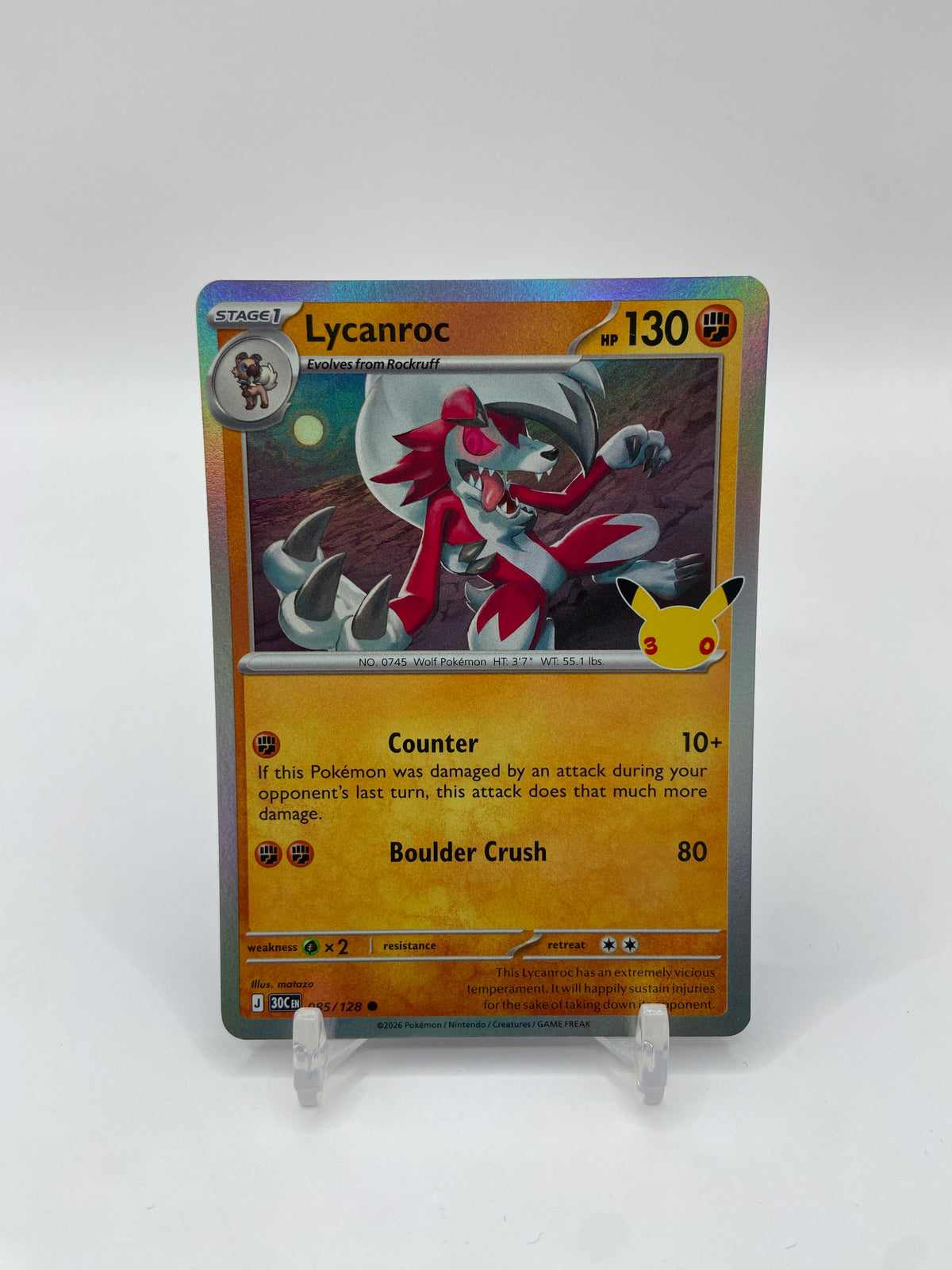 Lycanroc 30th Celebration  085/128